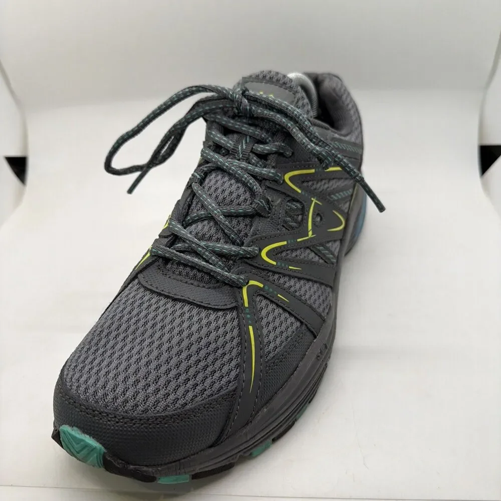 LA Gear Tracy Running Athletic Shoes Grey Teal Neon Green Women's Size 11